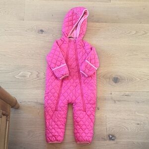 Pink Quilted Baby Snowsuit by Snozu